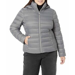 Imbracaminte Femei MICHAEL Michael Kors Zip Front Horizontal Quilt Packable Jacket M823157QZ Malachite Grey imagine