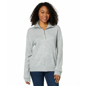 Imbracaminte Femei Mod-o-doc Cozy Sweater Long Sleeve 12 Zip Sweatshirt Heather Grey imagine