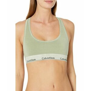Imbracaminte Femei Calvin Klein Underwear Naturals Modern Cotton Mineral Dye Unlined Bralette Eco Green imagine