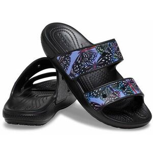 Incaltaminte Femei Crocs Classic Sandal - Seasonal Graphics BlackMulti Glitter imagine