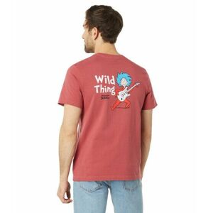 Imbracaminte Barbati Life is Good Cat In The Hat Wild Thing Guitar Short Sleeve Crushertrade Tee Faded Red imagine