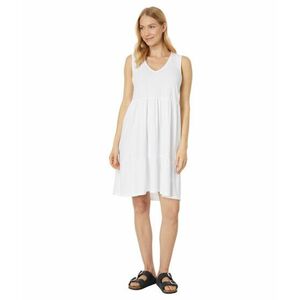 Imbracaminte Femei bobi Los Angeles V-Neck Tiered Tank Dress White imagine