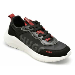 Pantofi HUGO negri, 3019, din material textil imagine