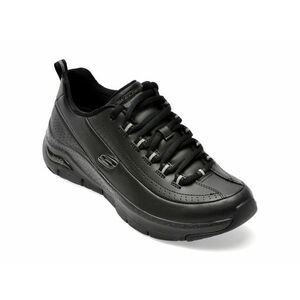 Pantofi SKECHERS negri, ARCH FIT, din piele naturala imagine