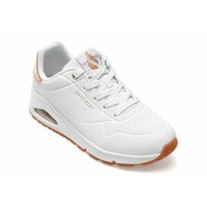 Pantofi SKECHERS albi, UNO, din piele ecologica imagine