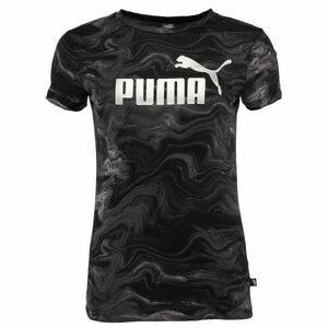 Puma ESS + MARBLEIZED TEE Tricou damă, negru, mărime imagine