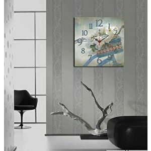 Ceas decorativ de perete Home Art, 238HMA3198, 40 x 40 cm, Multicolor imagine