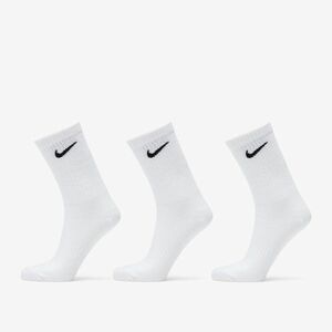 Nike Everyday Lightweight Training Crew Socks 3-Pack White/ Black imagine