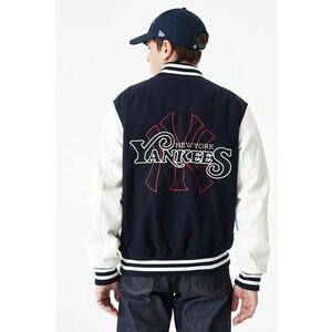 Jacheta bomber din amestec de lana New York Yankees imagine