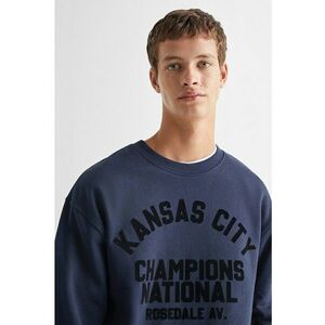 Bluza sport cu imprimeu text Kansas imagine