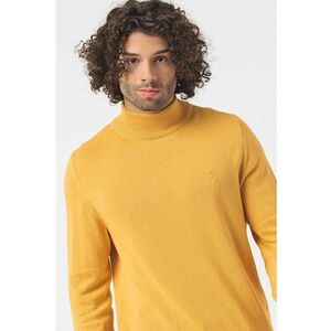 Pulover cu guler inalt - tricotat fin imagine