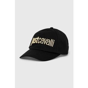 Just Cavalli șapcă de baseball din bumbac culoarea negru, cu imprimeu imagine