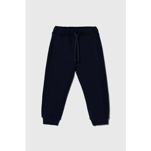 United Colors of Benetton pantaloni de trening pentru copii culoarea albastru marin, melanj imagine