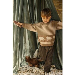 Konges Sløjd pulover pentru copii din amestec de lana culoarea bej, light imagine