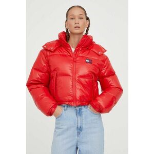 Tommy Jeans geacă de puf femei, culoarea roșu, de iarna DW0DW16572 imagine