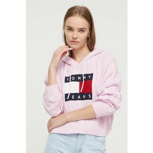 Tommy Jeans pulover femei, culoarea roz DW0DW16528 imagine