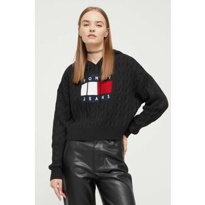 Tommy Jeans pulover femei, culoarea negru DW0DW16528 imagine