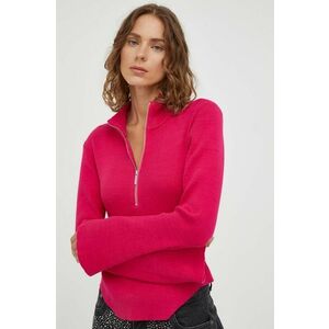 Gestuz pulover femei, culoarea roz, cu turtleneck 10908356 imagine