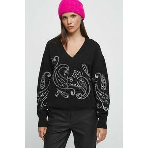 Medicine pulover femei, culoarea negru imagine