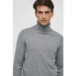 Medicine pulover barbati, culoarea gri, light, cu guler imagine