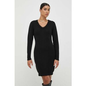 Silvian Heach rochie din amestec de lana culoarea negru, mini, drept imagine