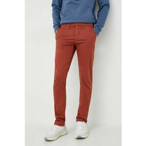 Pepe Jeans pantaloni James barbati, culoarea rosu, mulata imagine