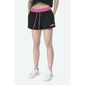 Ellesse pantaloni scurți Tang femei, culoarea negru, cu imprimeu, medium waist SGI11073-WHITE imagine