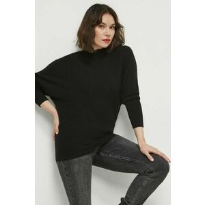 Medicine pulover femei, culoarea negru, light, cu turtleneck imagine