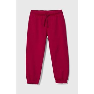 United Colors of Benetton pantaloni de trening pentru copii culoarea roz, modelator imagine