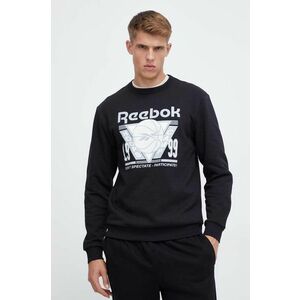 Reebok Classic bluza Basketball barbati, culoarea negru, cu imprimeu imagine