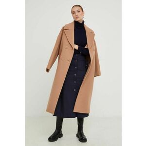 Answear Lab Palton culoarea maro, de tranzitie, oversize imagine