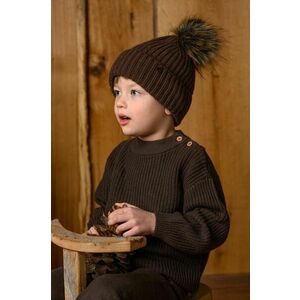 Jamiks caciula din lana pentru copii COLD II culoarea maro imagine