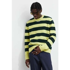 Won Hundred pulover de lana barbati, culoarea verde, light imagine
