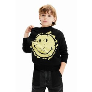 Desigual bluza copii culoarea negru, cu imprimeu imagine