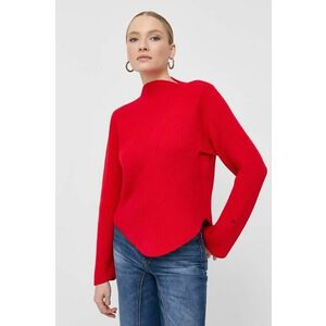 Victoria Beckham pulover de lana femei, culoarea rosu imagine