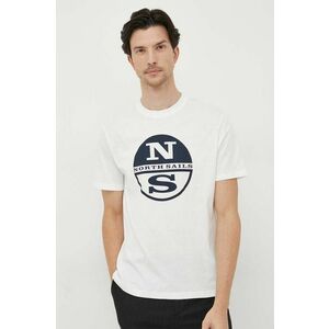 North Sails tricou din bumbac culoarea alb, cu imprimeu imagine