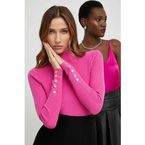 Answear Lab pulover X limited collection NO SHAME femei, culoarea roz, light, cu turtleneck imagine