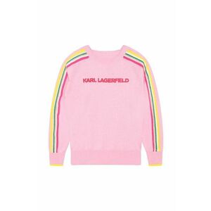 Karl Lagerfeld pulover copii culoarea roz imagine