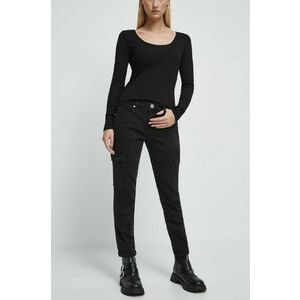 Medicine jeansi femei, culoarea negru imagine
