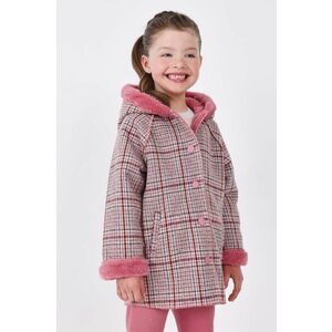 Mayoral palton din amestec de lână pentru copii culoarea roz imagine