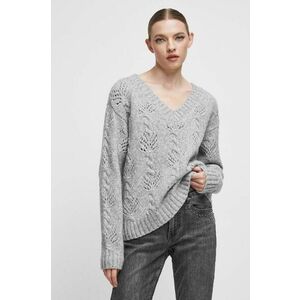 Medicine pulover femei, culoarea gri, călduros imagine