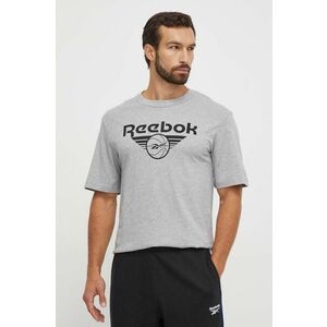 Reebok Classic tricou din bumbac Basketball culoarea gri, cu imprimeu imagine