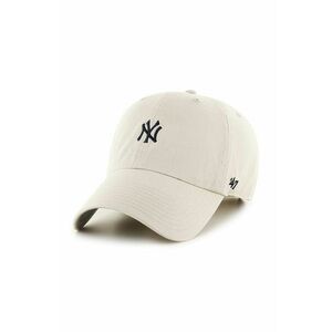 47brand șapcă MLB New York Yankees culoarea alb, cu imprimeu B-BSRNR17GWS-NT imagine