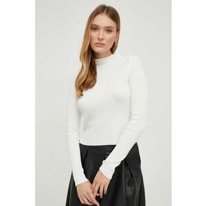 Answear Lab pulover femei, culoarea alb, light, cu turtleneck imagine