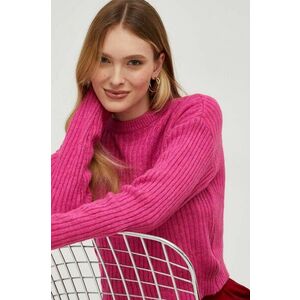 Answear Lab pulover din amestec de lana femei, culoarea roz imagine