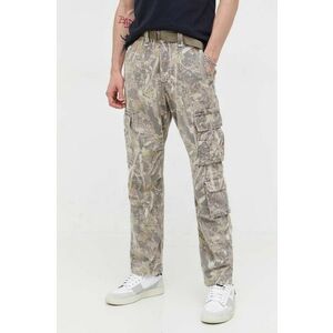 Abercrombie & Fitch pantaloni de bumbac culoarea verde, cu fason cargo imagine