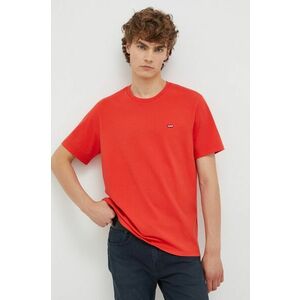 Levi's tricou din bumbac culoarea rosu, neted imagine