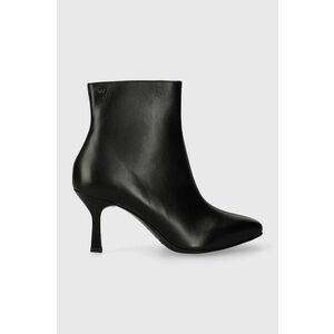 Wojas cizme de piele femei, culoarea negru, cu toc cui, 5520751 imagine