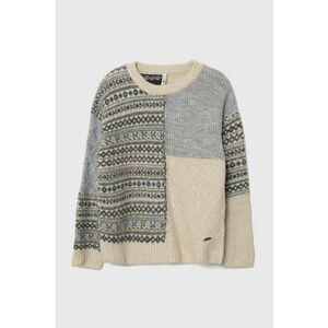 Pepe Jeans pulover pentru copii din amestec de lana culoarea bej, light imagine