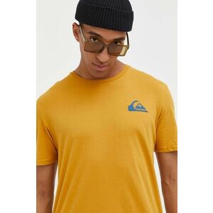 Quiksilver tricou din bumbac culoarea galben, cu imprimeu imagine